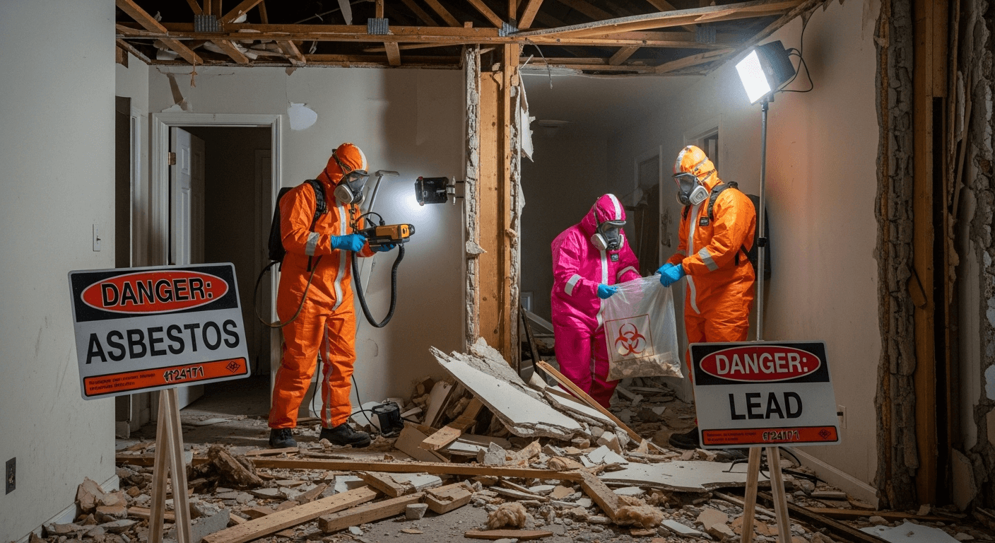 How Restoration Teams Safely Handle Asbestos and Lead After a Disaster